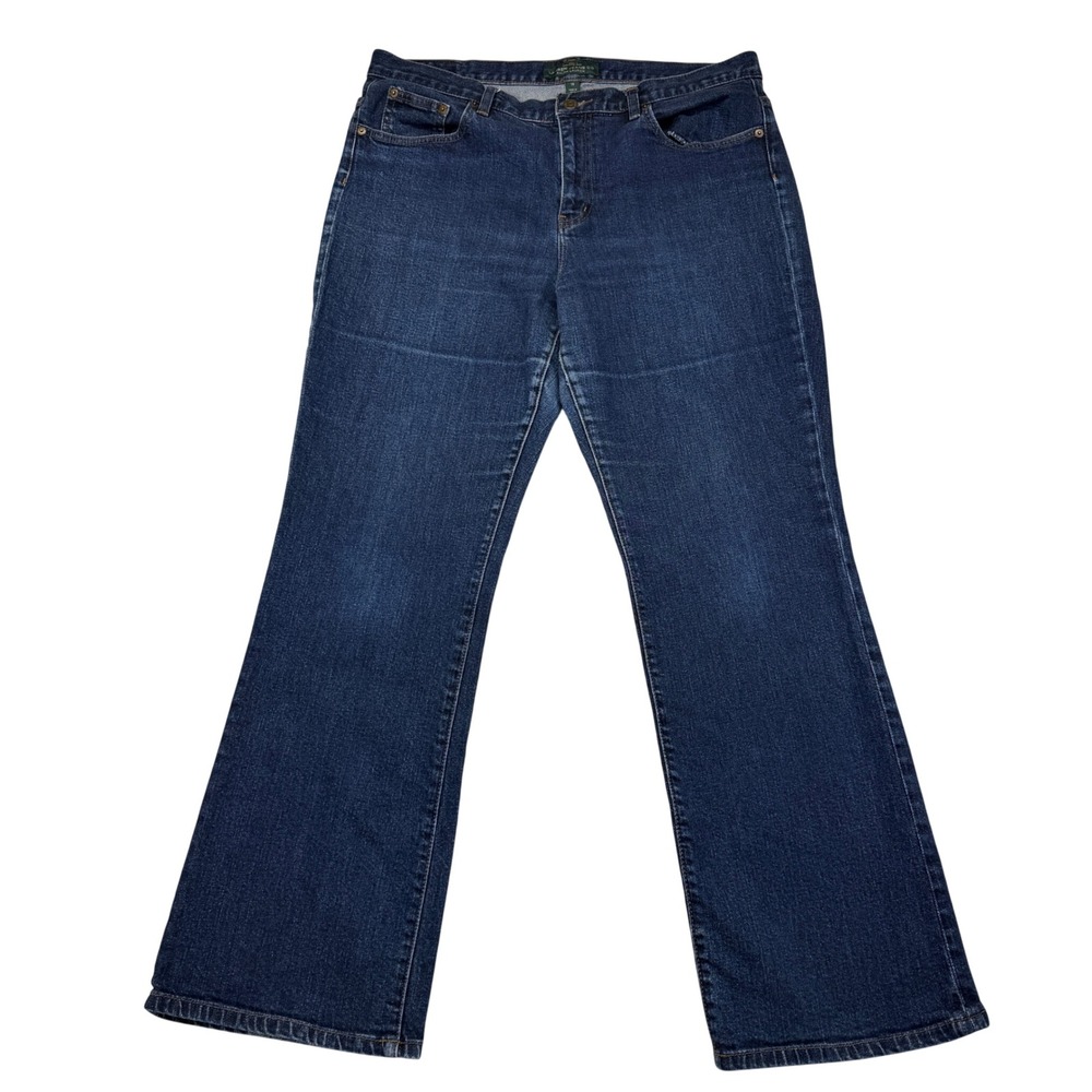 LRL Ralph Lauren Jeans Co Classic Bootcut Dark Wash Denim Women's Jeans Size 14